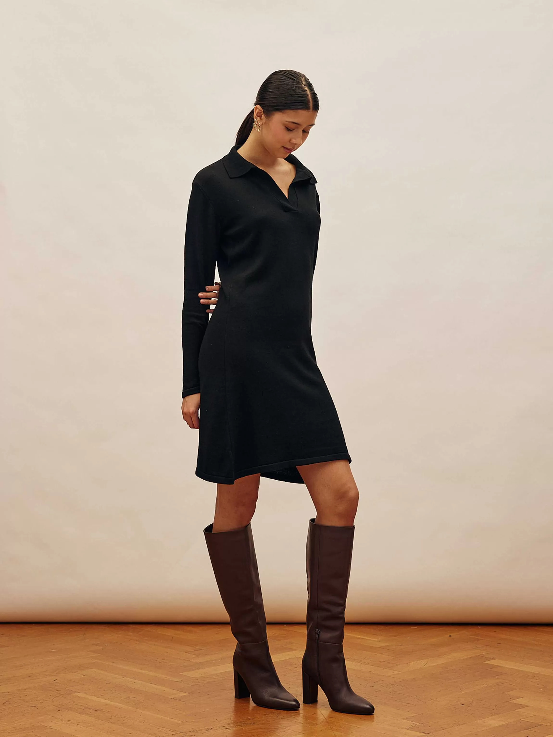 Djerf Avenue Getaway Dress Black - Tall Cheap